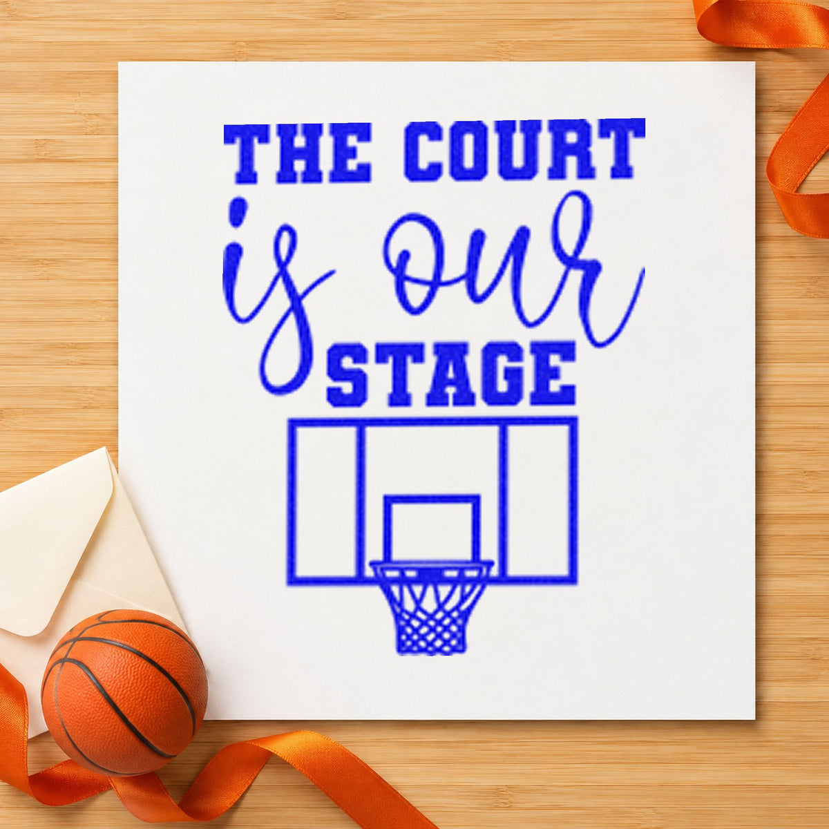 Court Our Stage Hoop Slim Pre-Inked Stamp in use 5