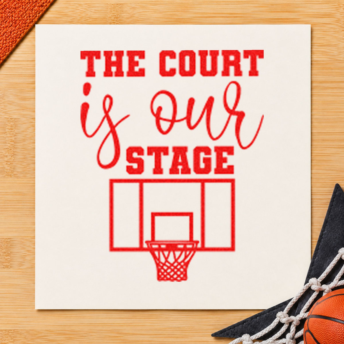 Court Our Stage Hoop Slim Pre-Inked Stamp in use 7