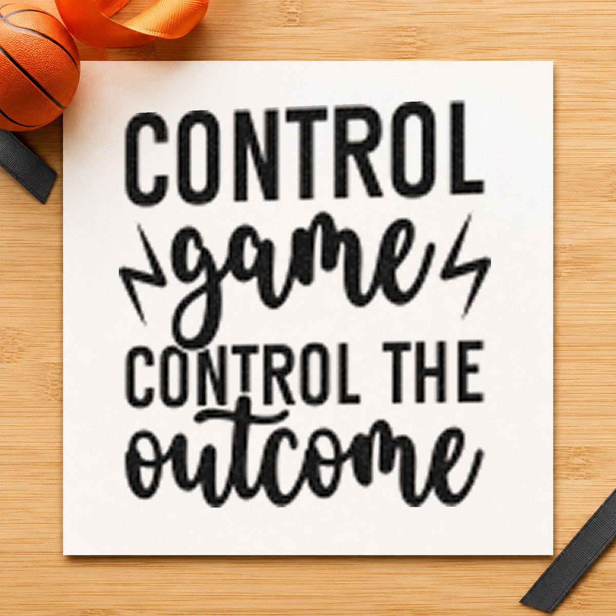Slim Pre-Inked Control Game Control The Outcome Stamp in use 4
