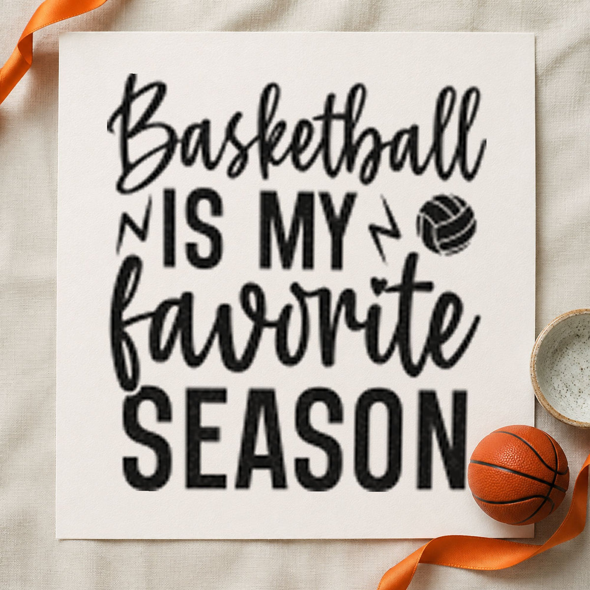 Basketball Is My Favorite Season Stamp – Slim Pre-Inked in use 4