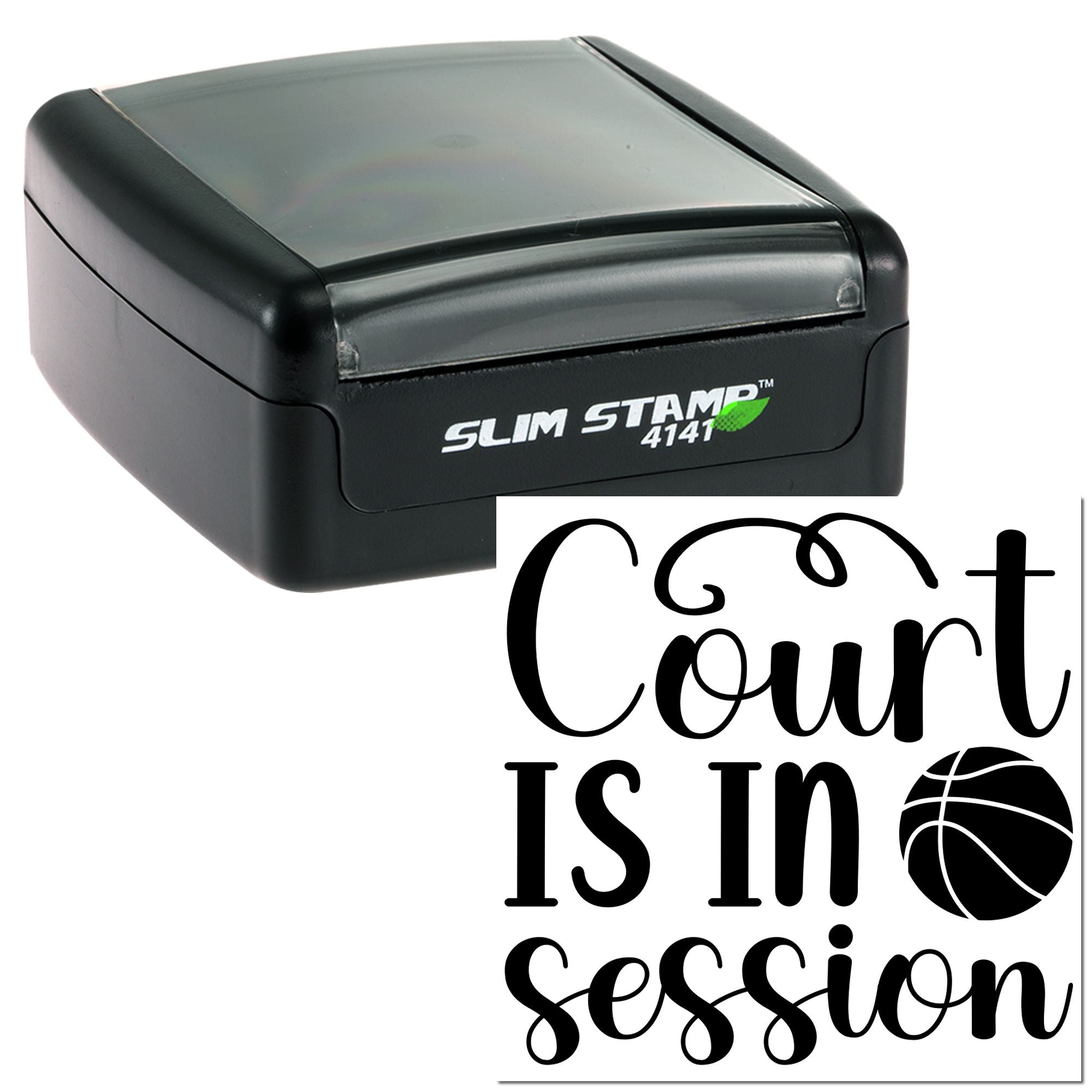 Slim Pre-Inked Hoops Justice Served Scrapbooking Stamp