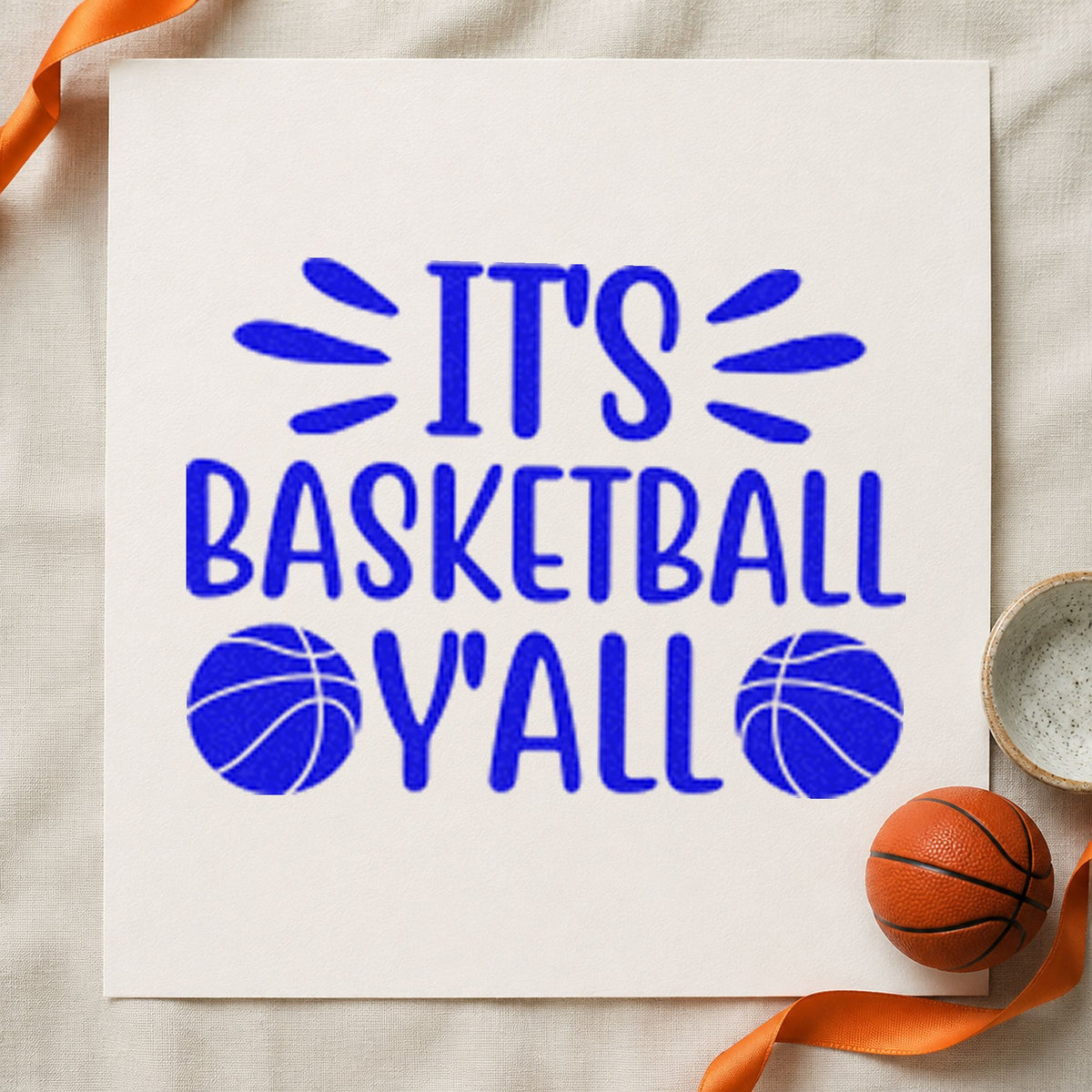 It Is Basketball Yall Rubber Stamp – Duo Hand in use 5