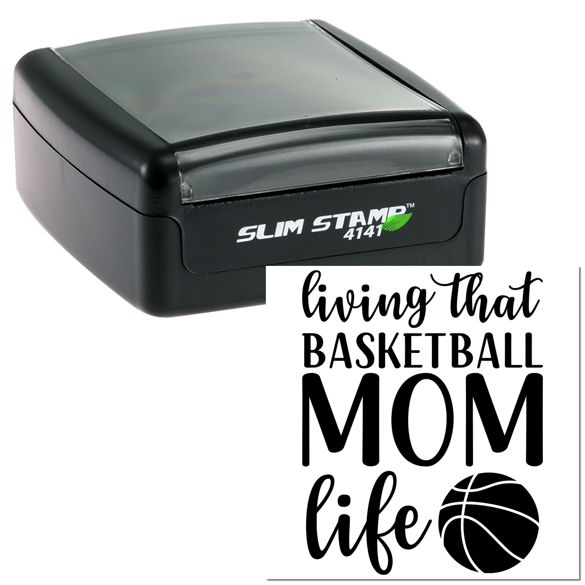 Slim Pre-Inked Hoops Mom Hustle Handcraft Stamp