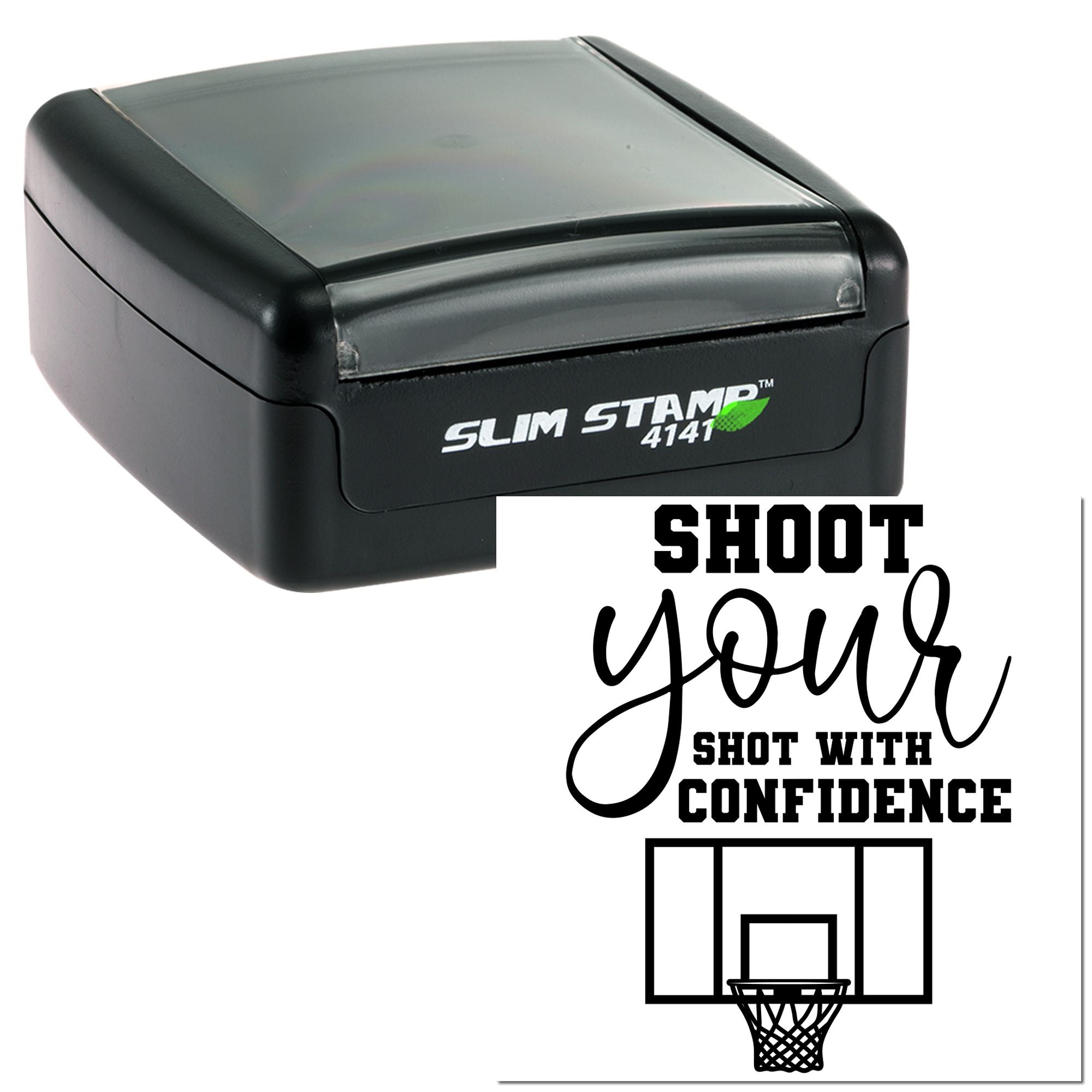 Slim Pre-Inked Aim Believe Score Papercraft Stamp