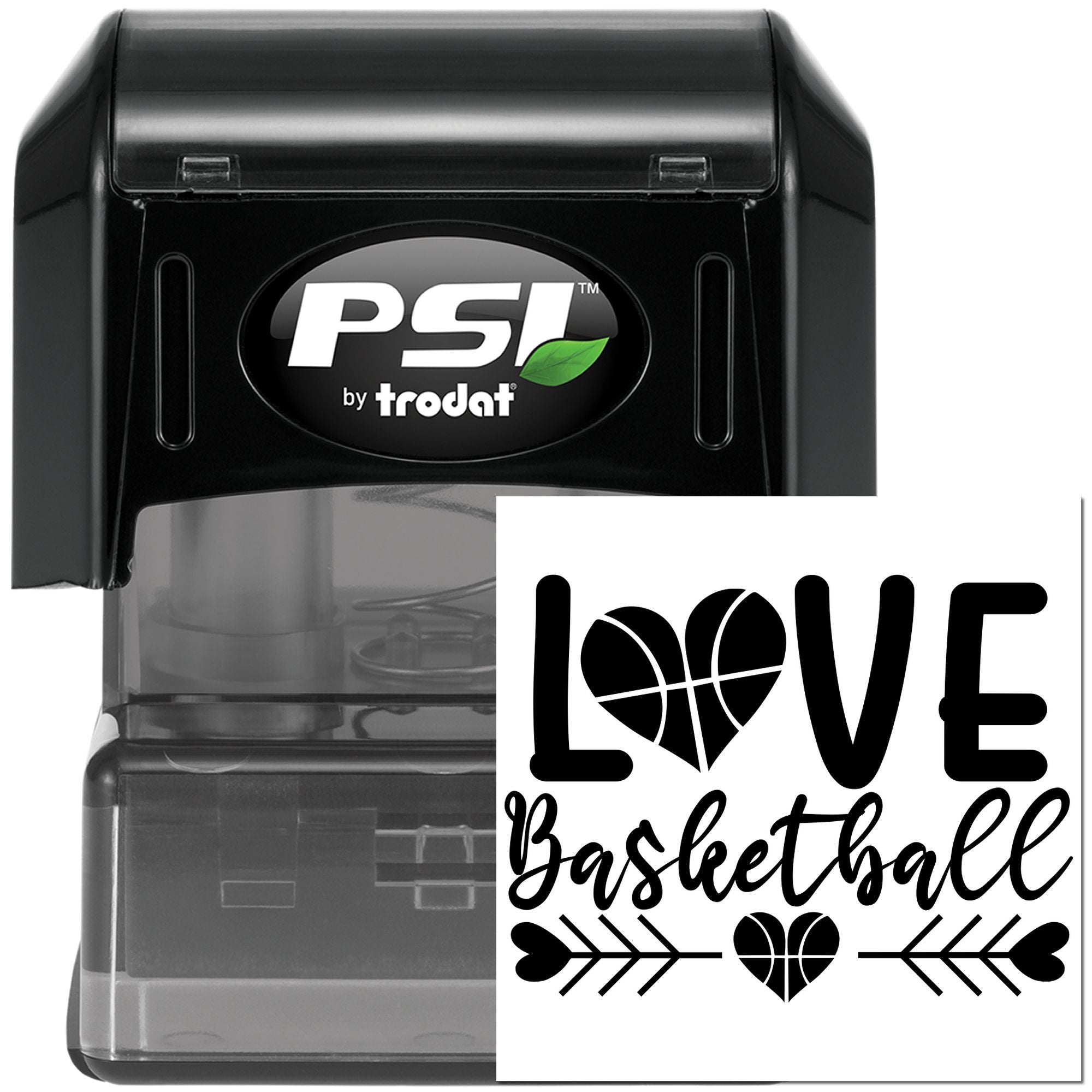 PSI Card Passion For Basketball Love Pre-Inked Stamp