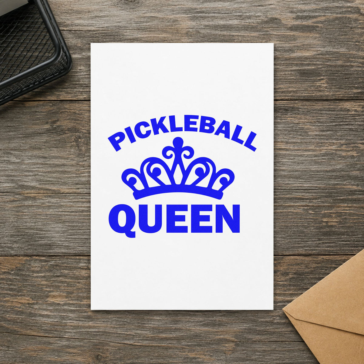 Pickleball Queen Crown Craft Stamp – Self-Inking in use 5