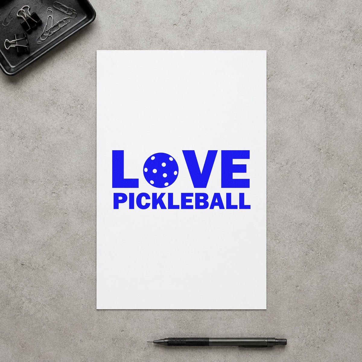 Love Pickleball Ball Lettering Self-Inking Stamp in use 6
