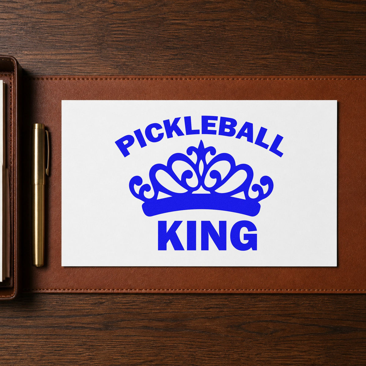Pickleball King Crown PSI Pre-Inked Stamp in use 6