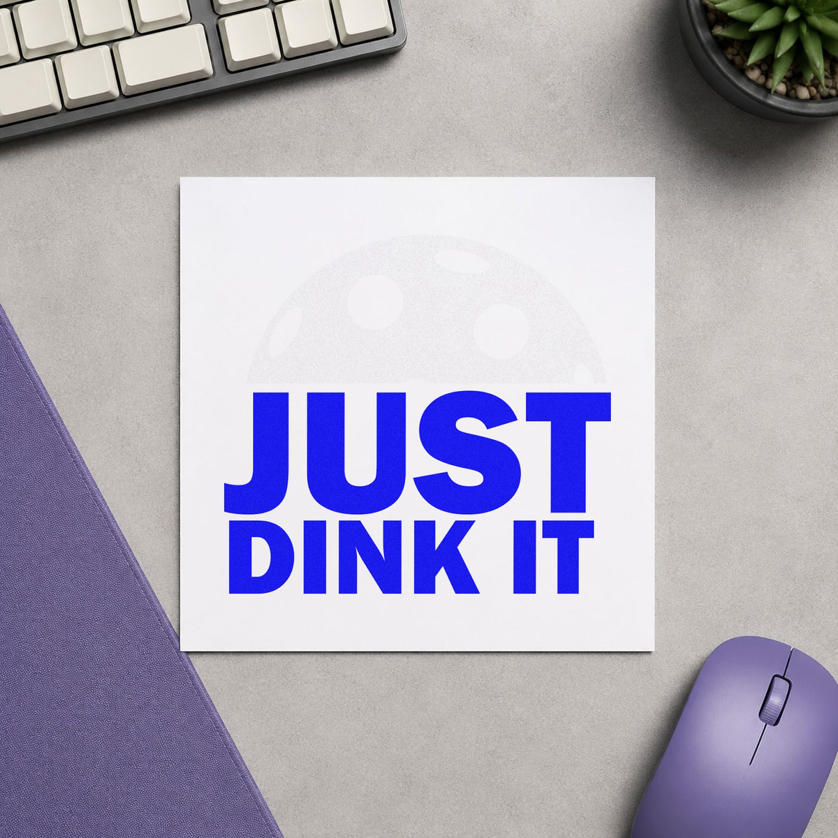 Just Dink It Ball Lettering Pre-Inked Stamp – Slim in use 5