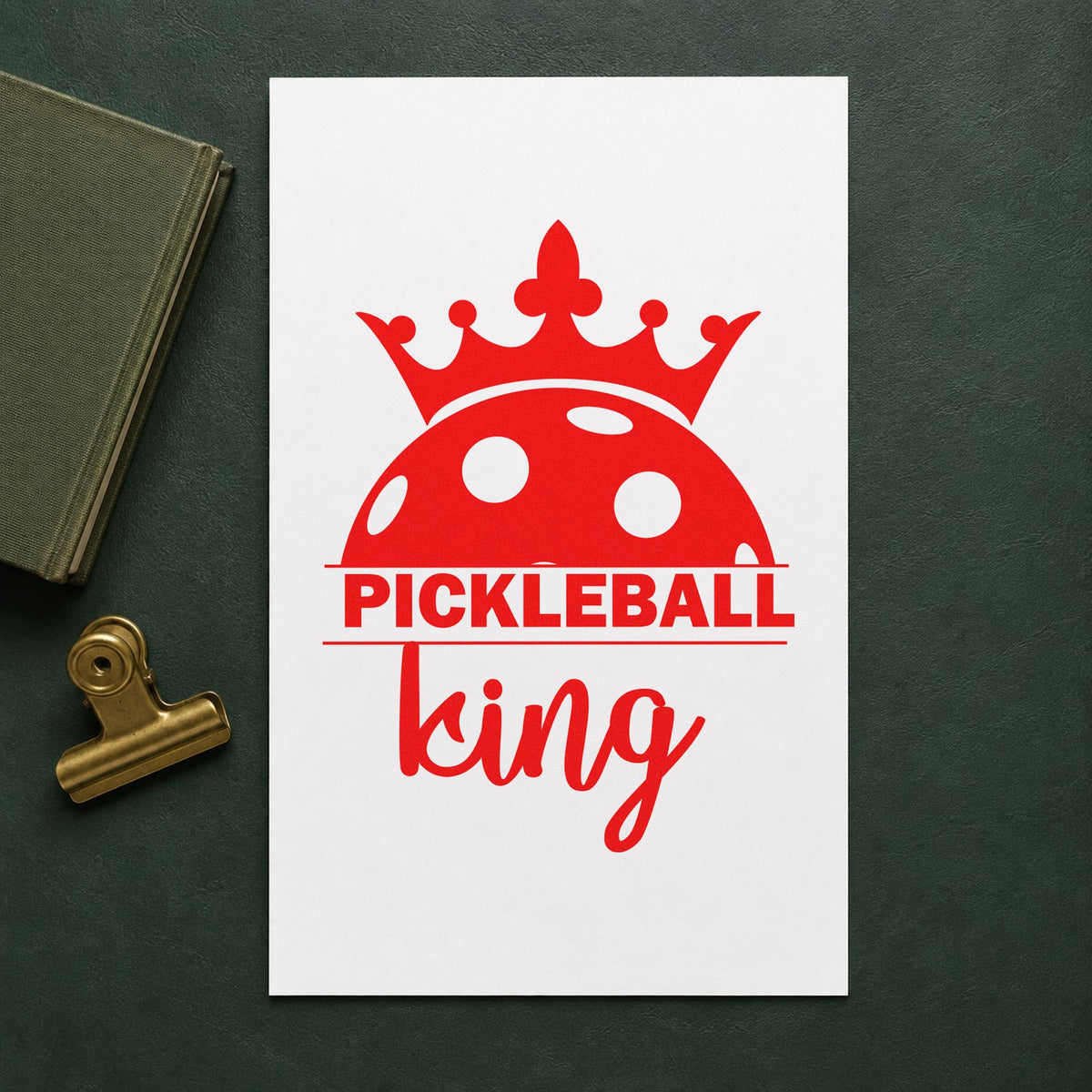 Pickleball King Crowned Ball Pre-Inked Stamp – PSI in use 7