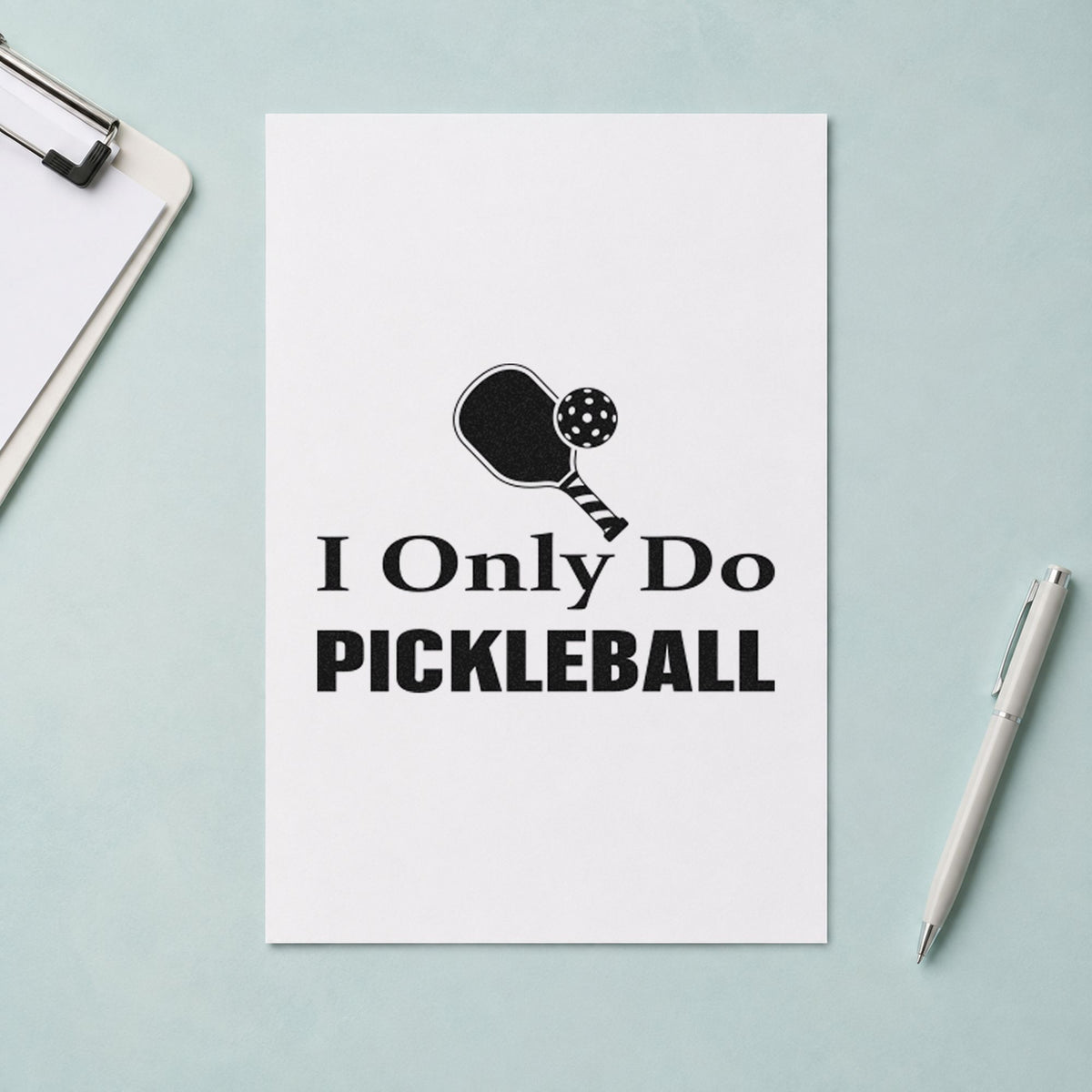 Self-Inking Only Do Pickleball Paddle Stamp in use 10