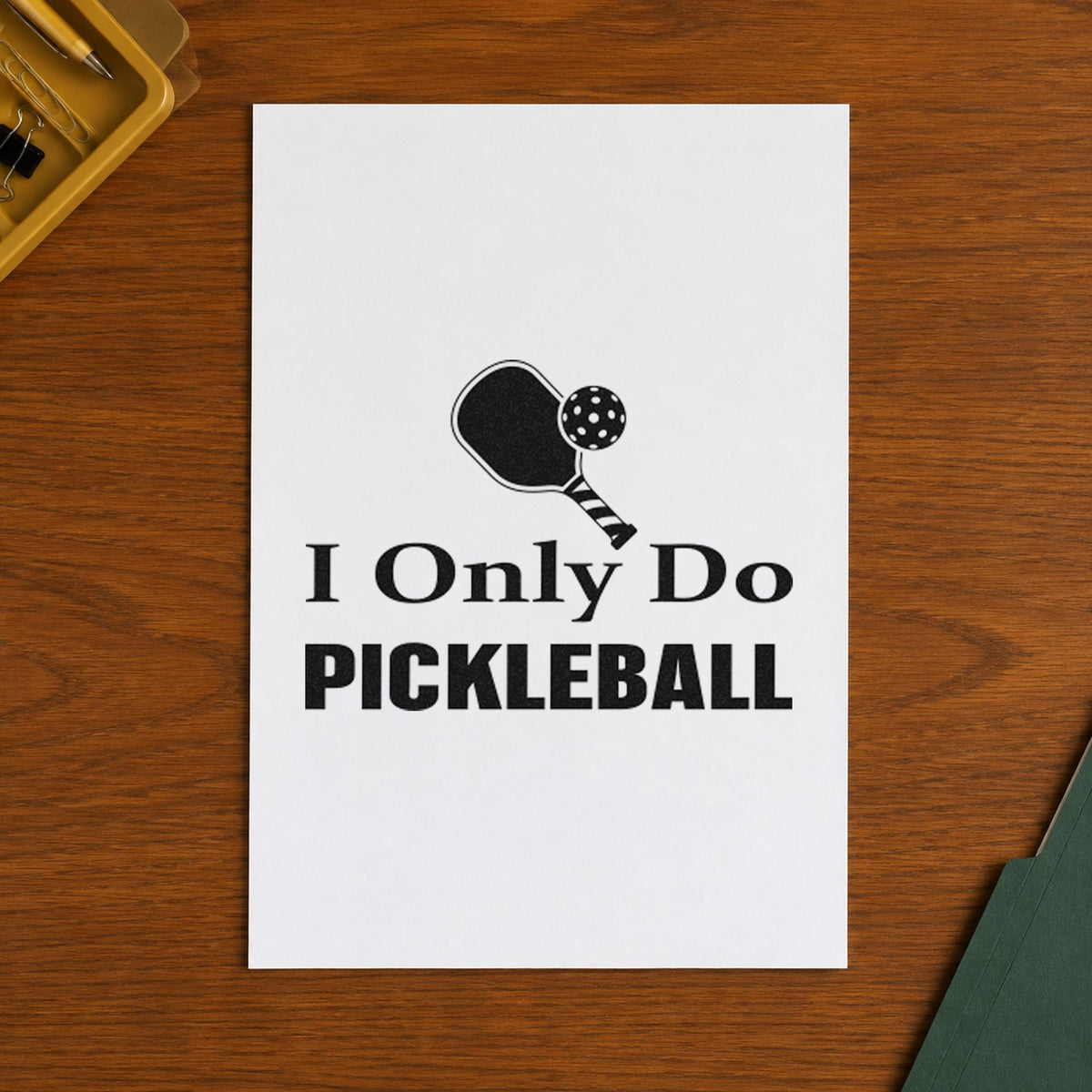 Self-Inking Only Do Pickleball Paddle Stamp in use 9
