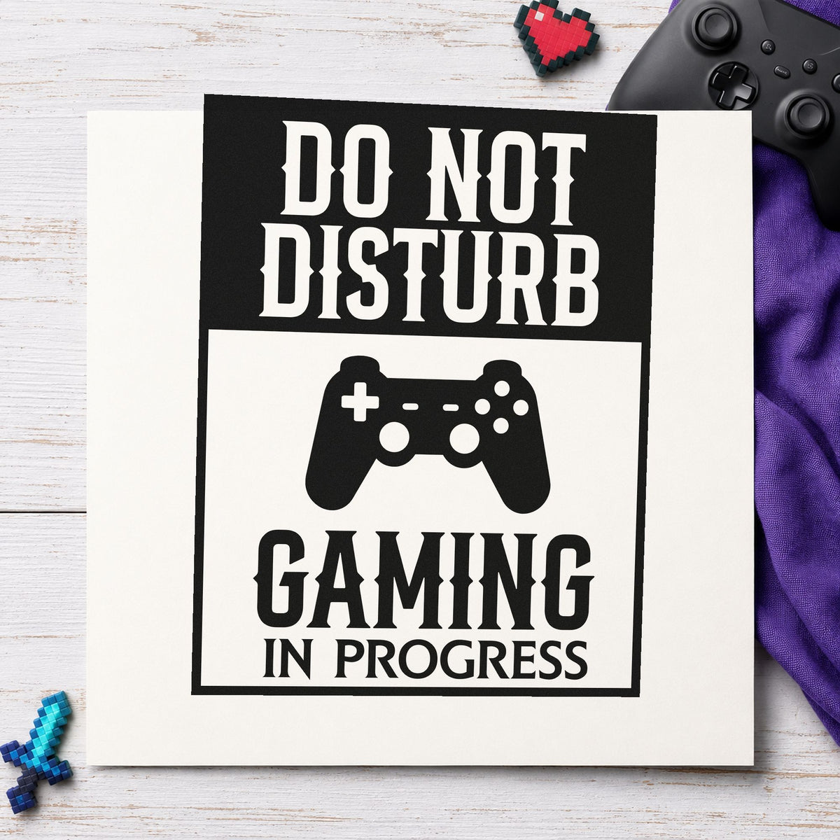 Do Not Disturb Gaming Game Controller Stamp – Self-Inking in use 4