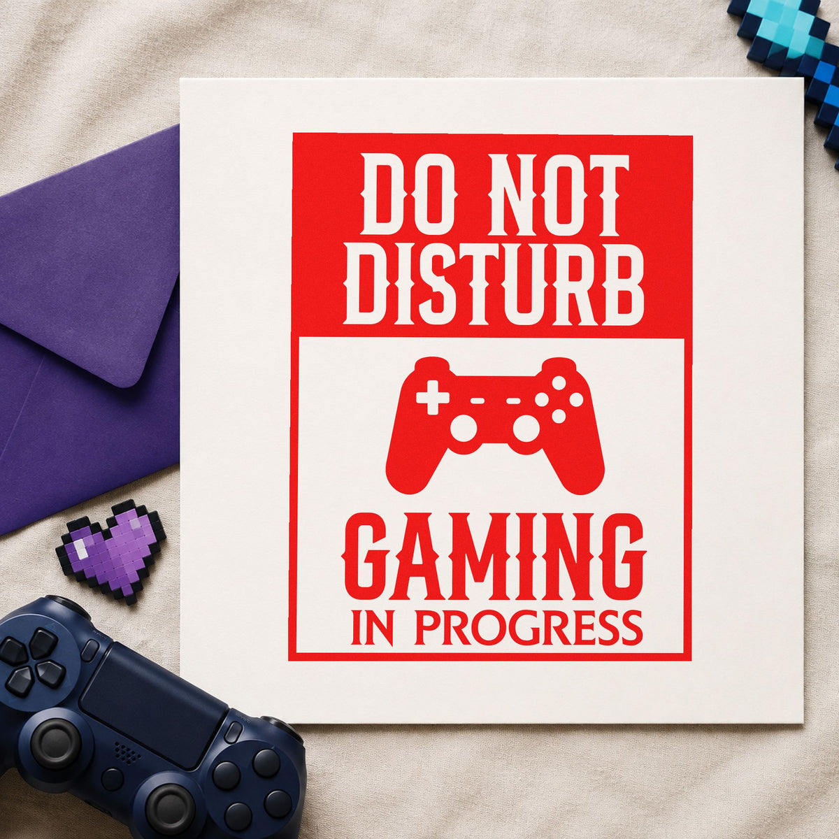 Do Not Disturb Gaming Game Controller Stamp – Self-Inking in use 8