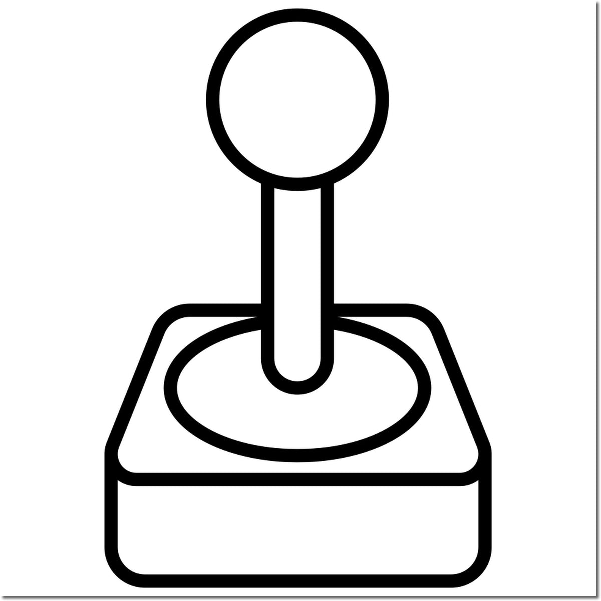 Rubber stamp icon with handle and base, ideal for office approval, stationery, and custom stamp design use.