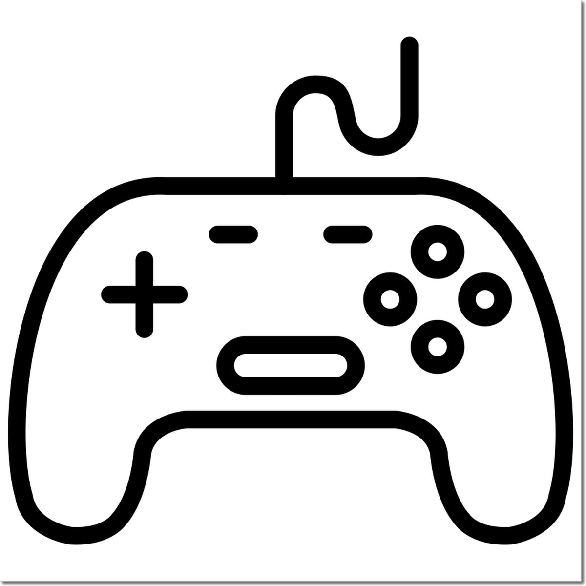 Game controller rubber stamp icon for video game, gaming, and arcade-themed crafts.