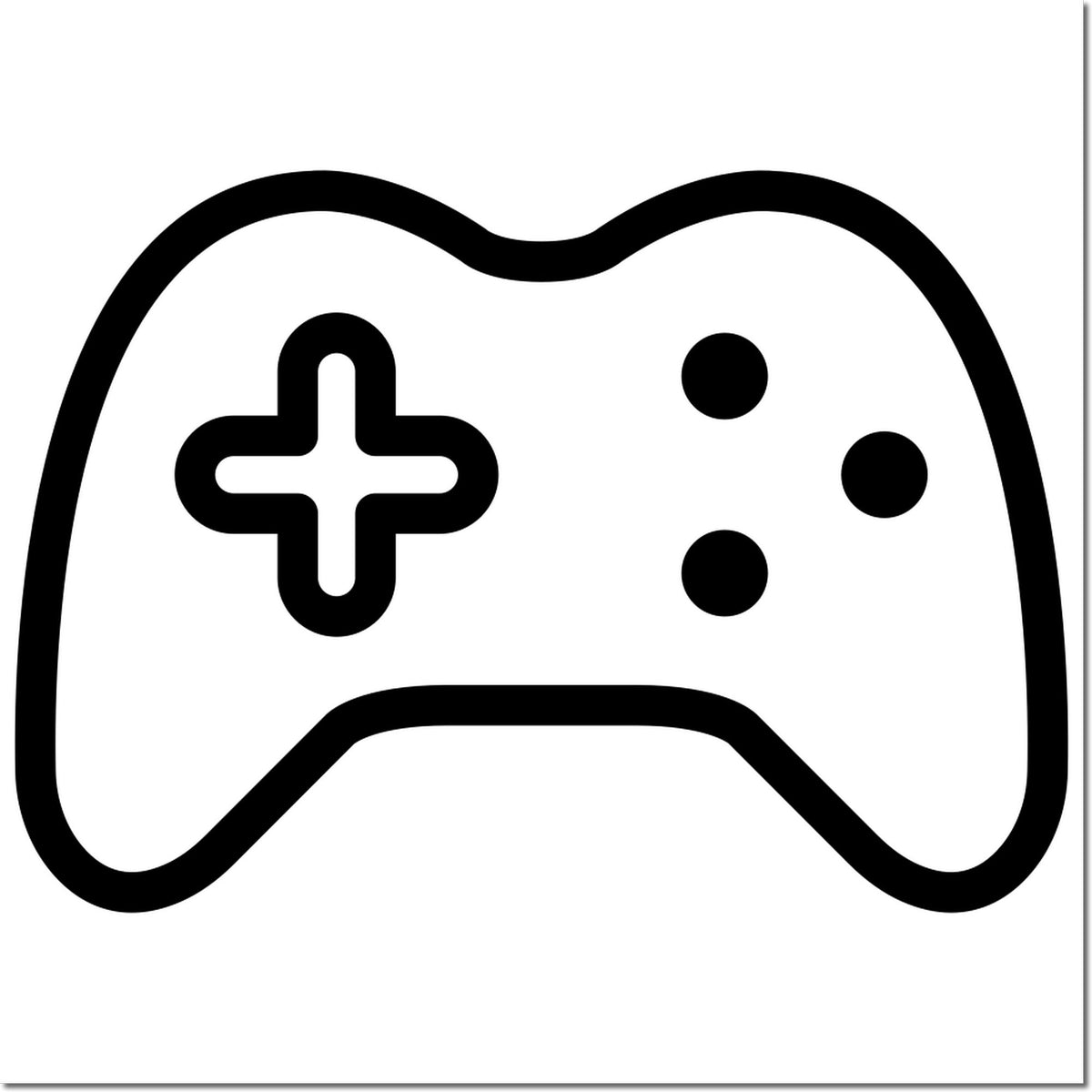 Video game controller rubber stamp icon for gaming-themed crafts, planners, and custom stamp designs.