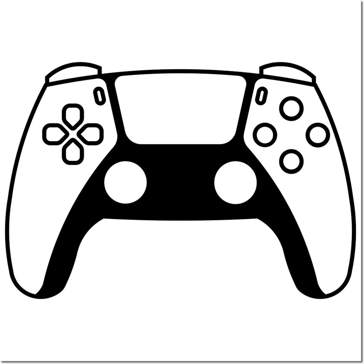 Video game controller rubber stamp design for gamer crafts, custom stamping, and gaming-themed projects.