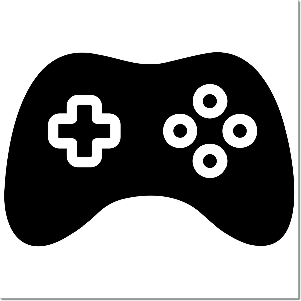 Game controller rubber stamp icon for gamer-themed crafts, party invites, and scrapbooking.