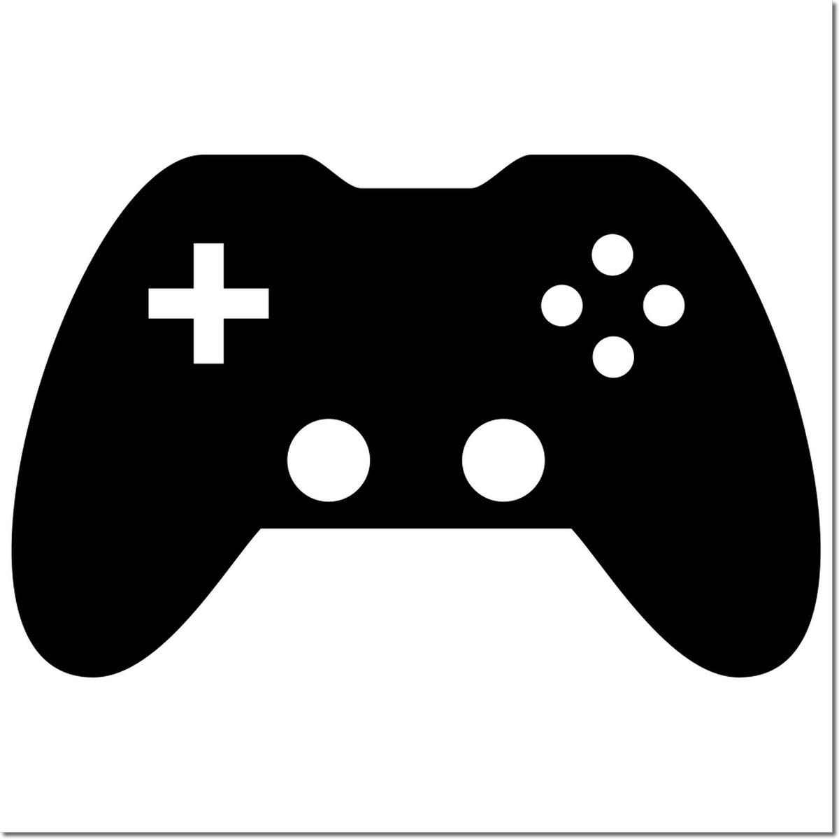 Gaming controller rubber stamp icon for video game-themed crafts, scrapbooking, and custom stationery.
