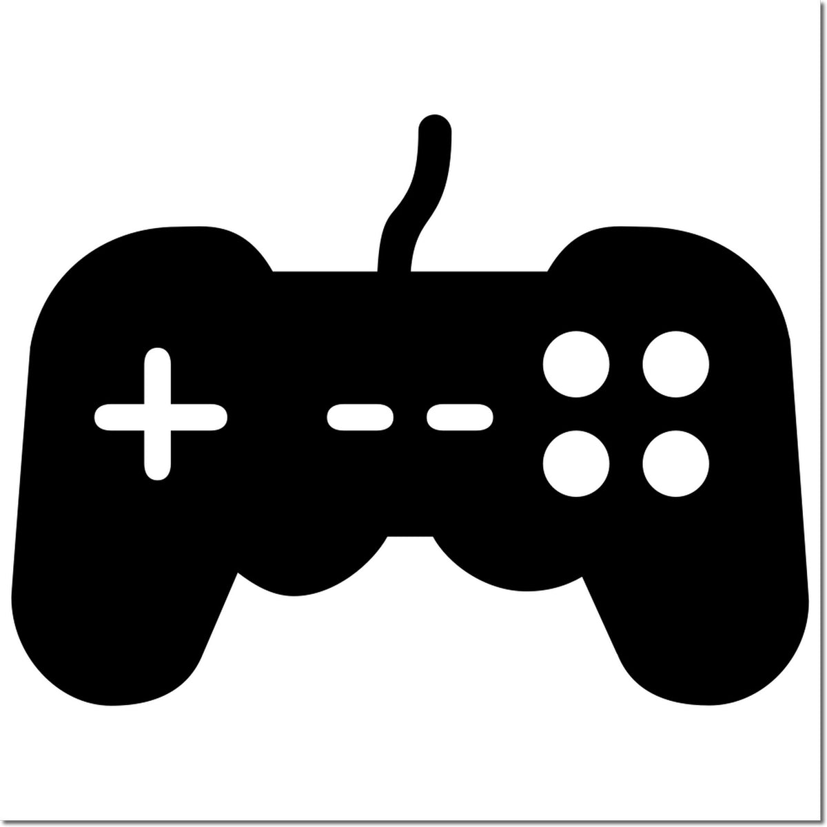 Video game controller rubber stamp icon for gamer crafts, custom invitations, and gaming-themed projects.
