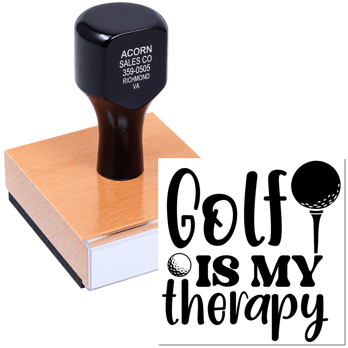 Golf is my therapy rubber stamp for golf-themed cards, scrapbooking, and craft projects.