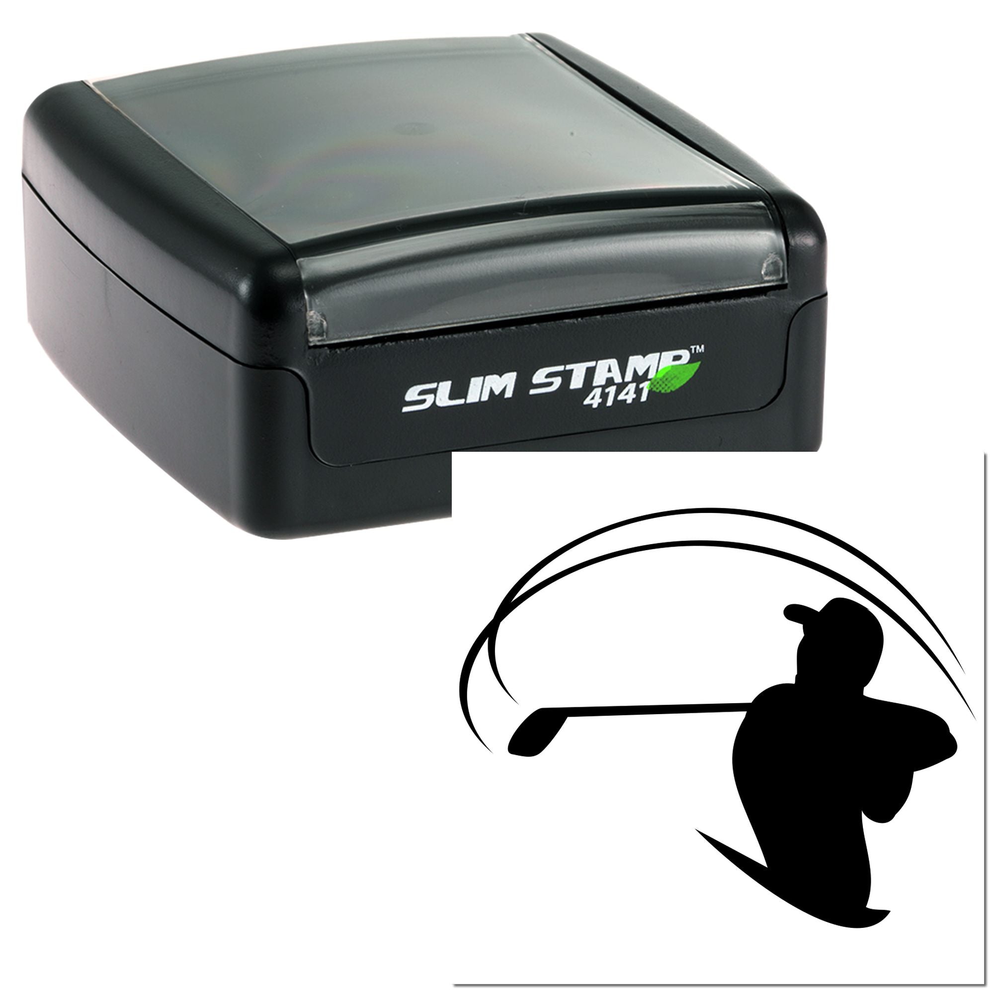 Slim Stamp 4141 self-inking rubber stamp for golf-themed custom impressions