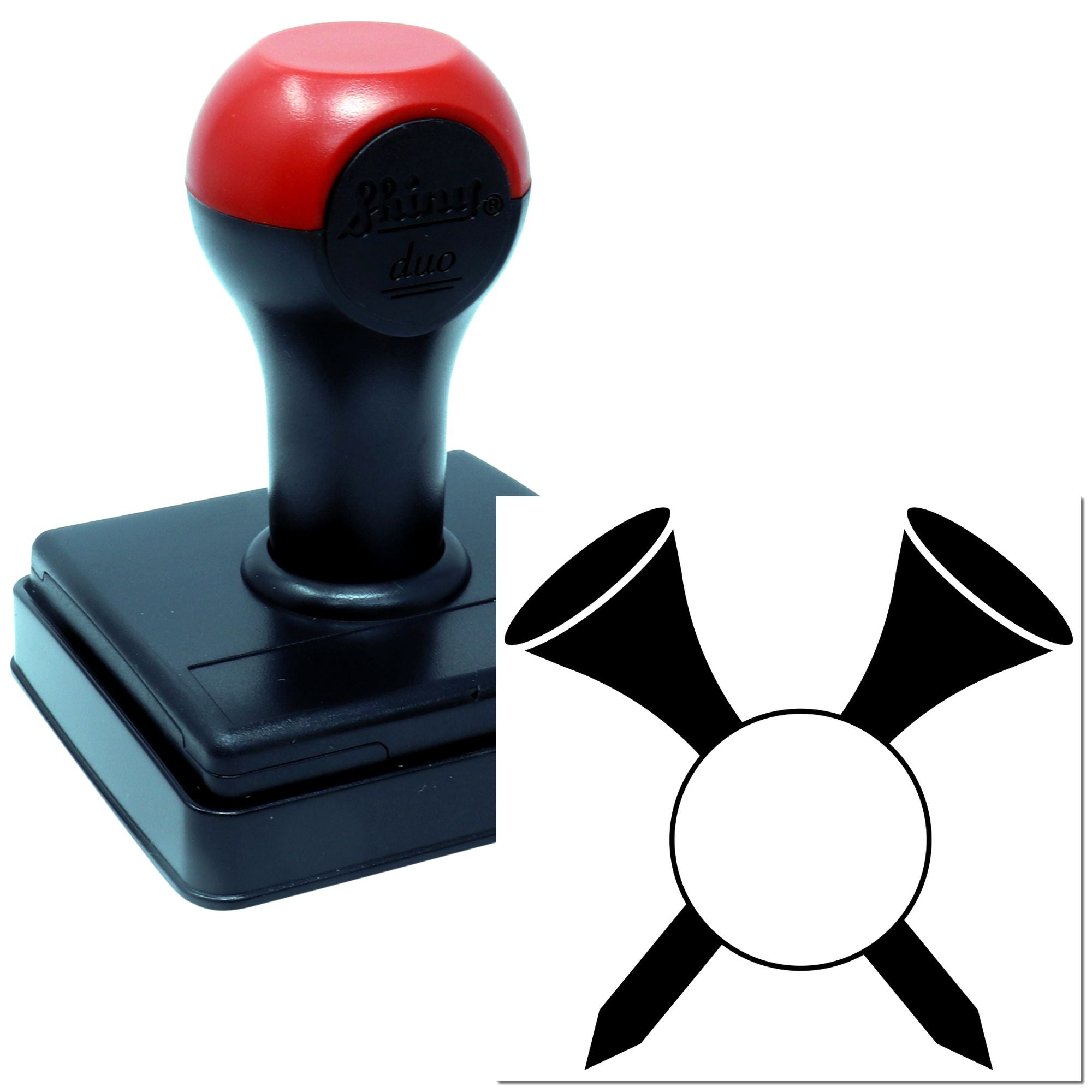 Self-inking custom rubber stamp and logo imprint for business branding, office marking, and approvals.
