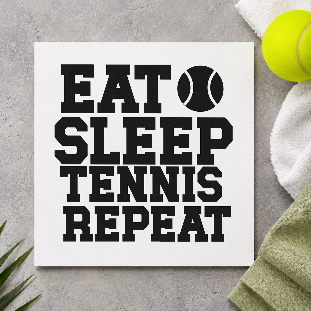 Eat Sleep Tennis Repeat Self-Inking Stamp in use 10