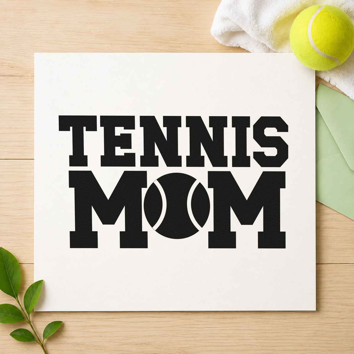 Tennis Mom Ball Typography Stamp – Duo Hand in use 4