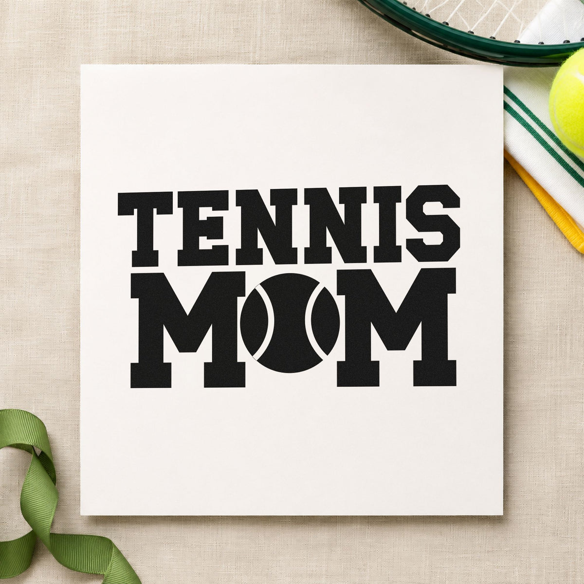 Tennis Mom Ball Typography Stamp – Duo Hand in use 9
