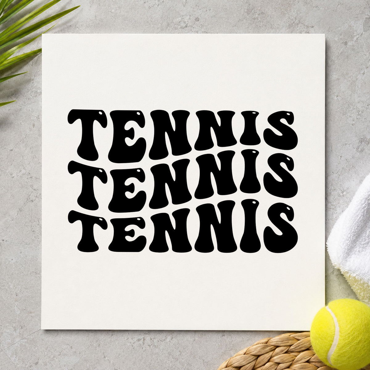 Repeated Wavy Tennis Lettering Pre-Inked Stamp – PSI in use 10