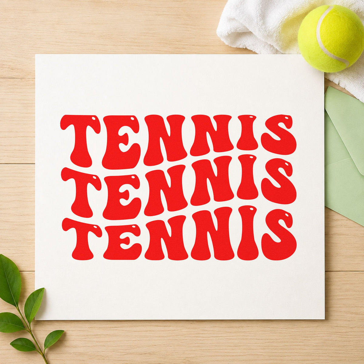 Repeated Wavy Tennis Lettering Pre-Inked Stamp – PSI in use 8