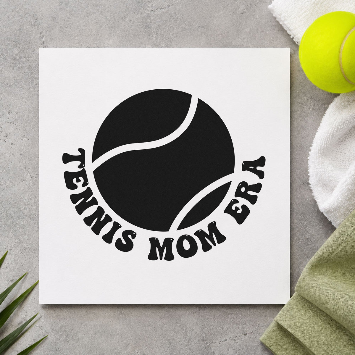 Tennis Mom Era Ball Self-Inking Craft Stamp in use 10