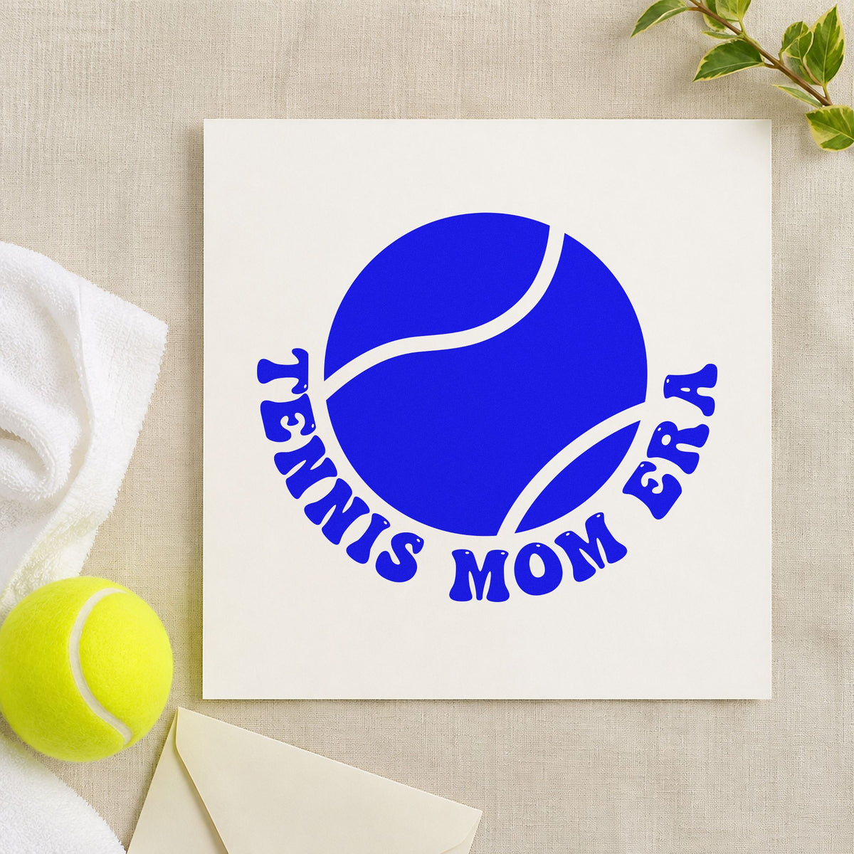 Tennis Mom Era Ball Self-Inking Craft Stamp in use 5