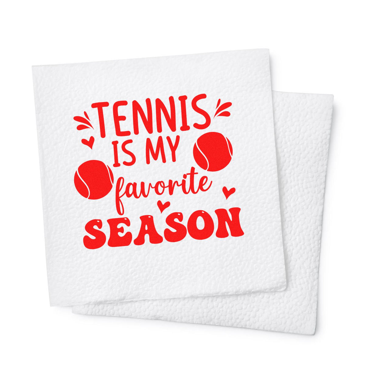 Tennis is my favorite season rubber stamp design, perfect for tennis lovers, sports cards, gifts, and custom napkins.