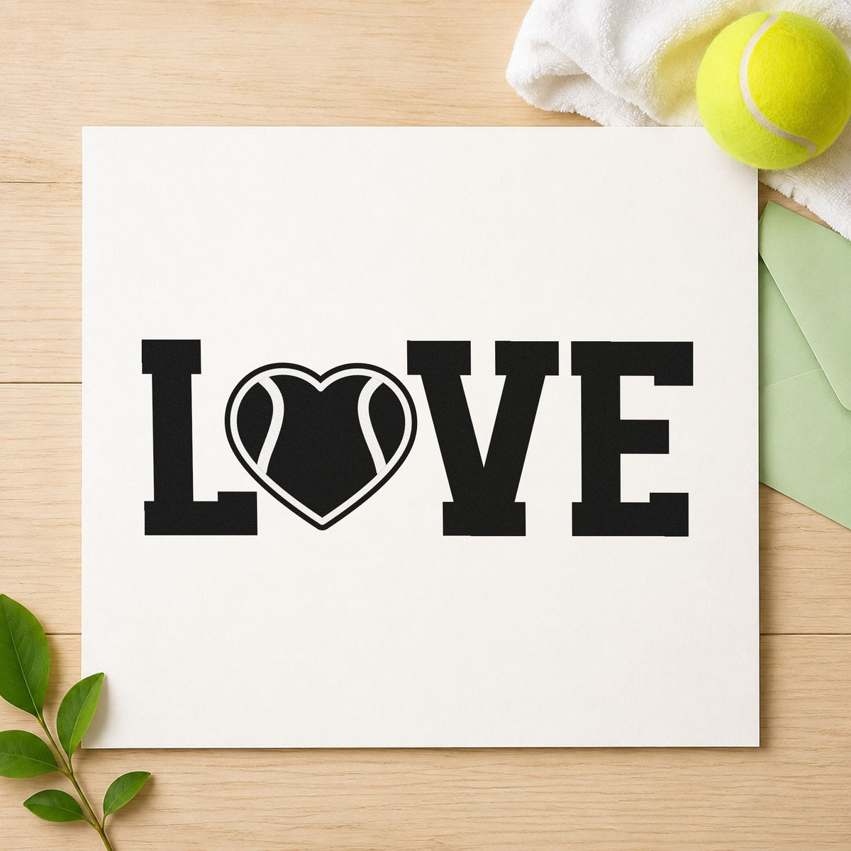 Love Heart Tennis Ball Stamp – Self-Inking in use 4