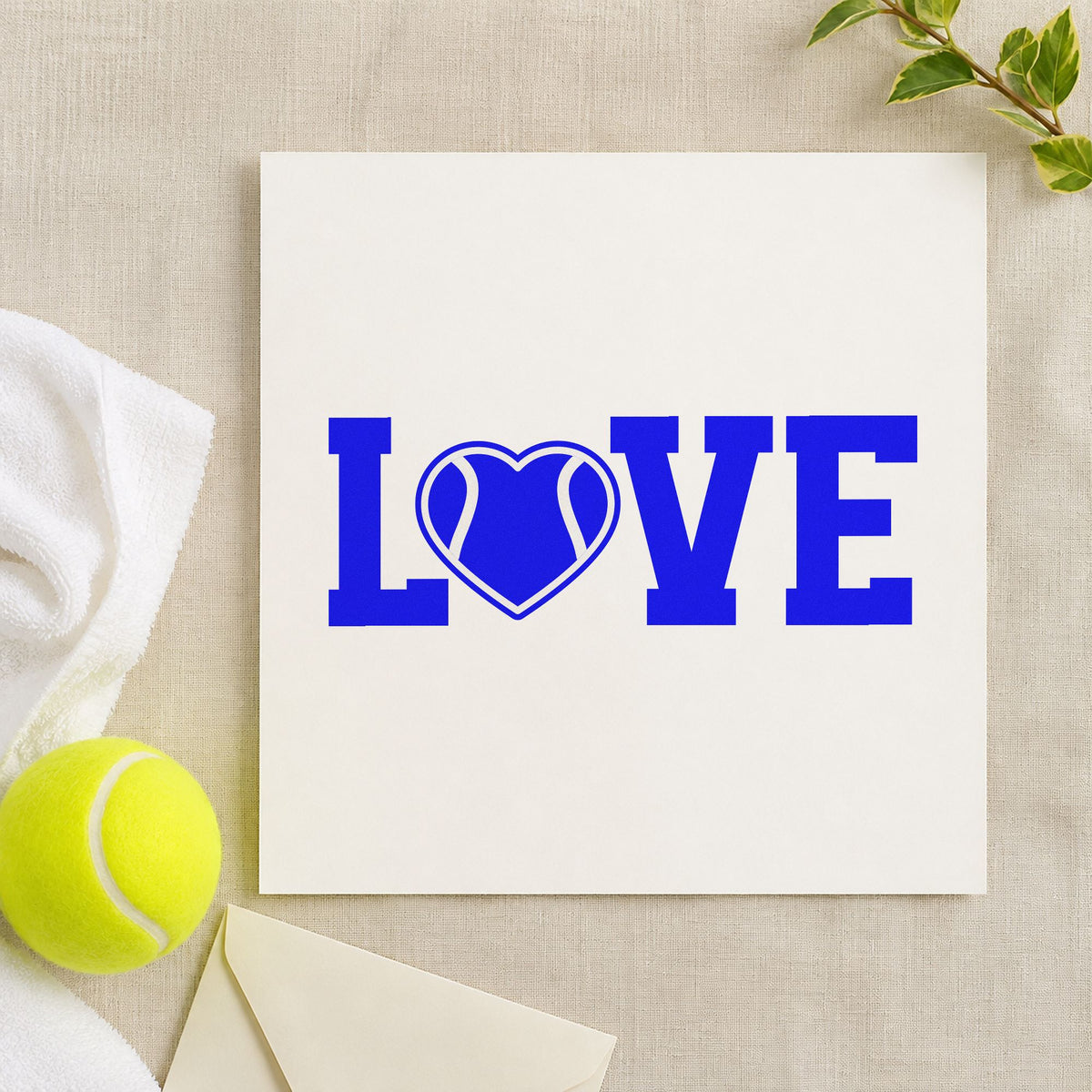 Love Heart Tennis Ball Stamp – Self-Inking in use 5