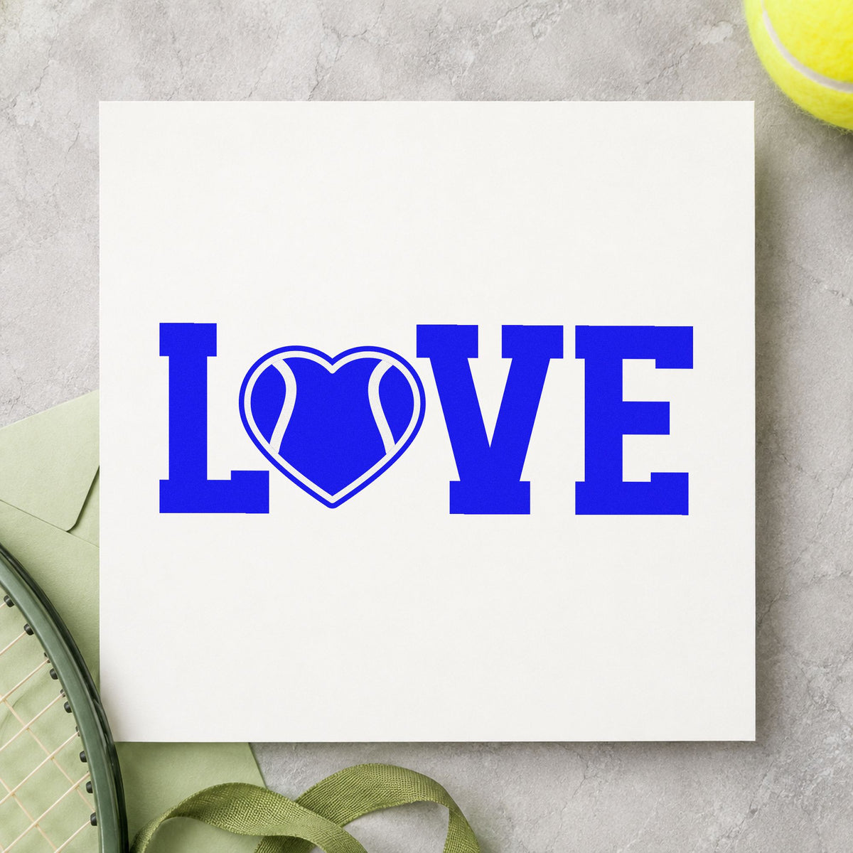 Love Heart Tennis Ball Stamp – Self-Inking in use 6