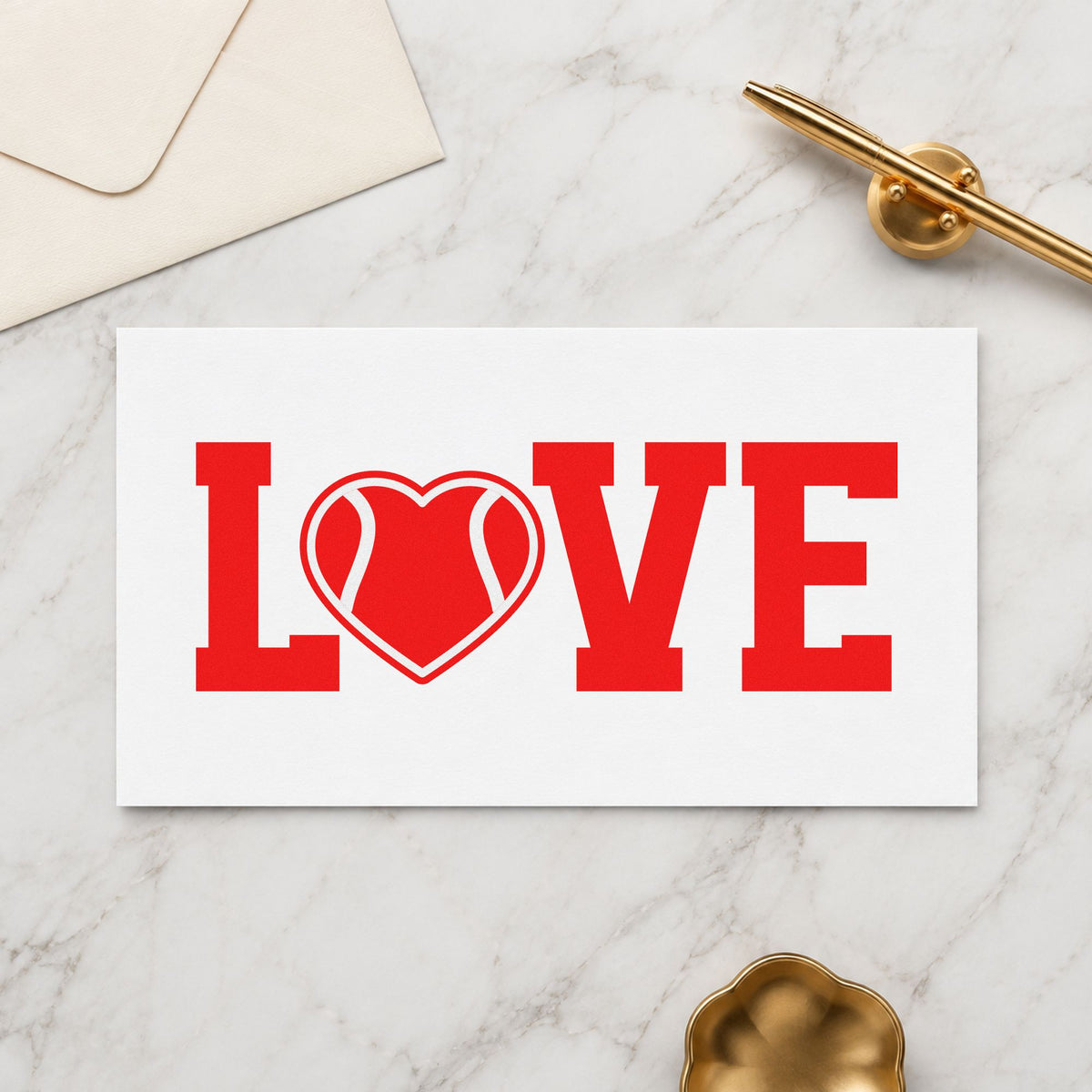 Love Heart Tennis Ball Stamp – Self-Inking in use 8