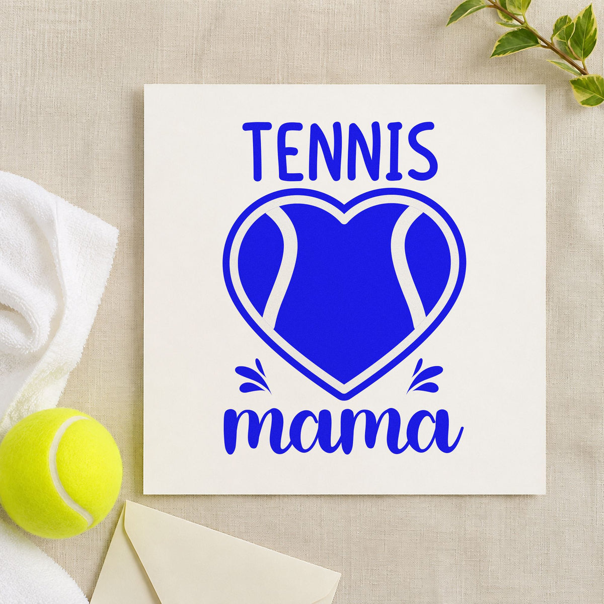 Mama Tennis Heart Lettering PSI Pre-Inked Stamp in use 5