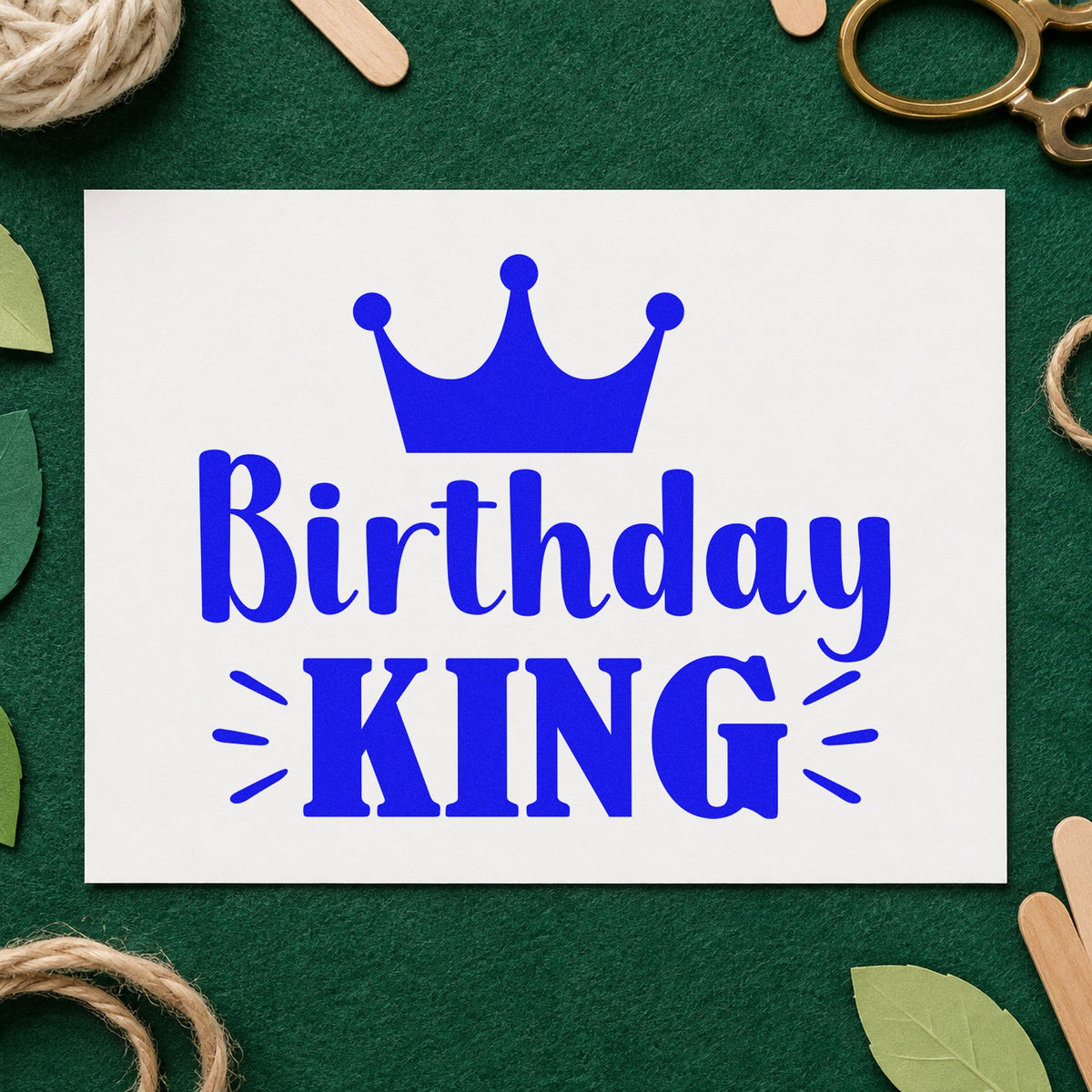 Pre-Inked Crowned Birthday King Accent Lines Stamp – PSI in use 6