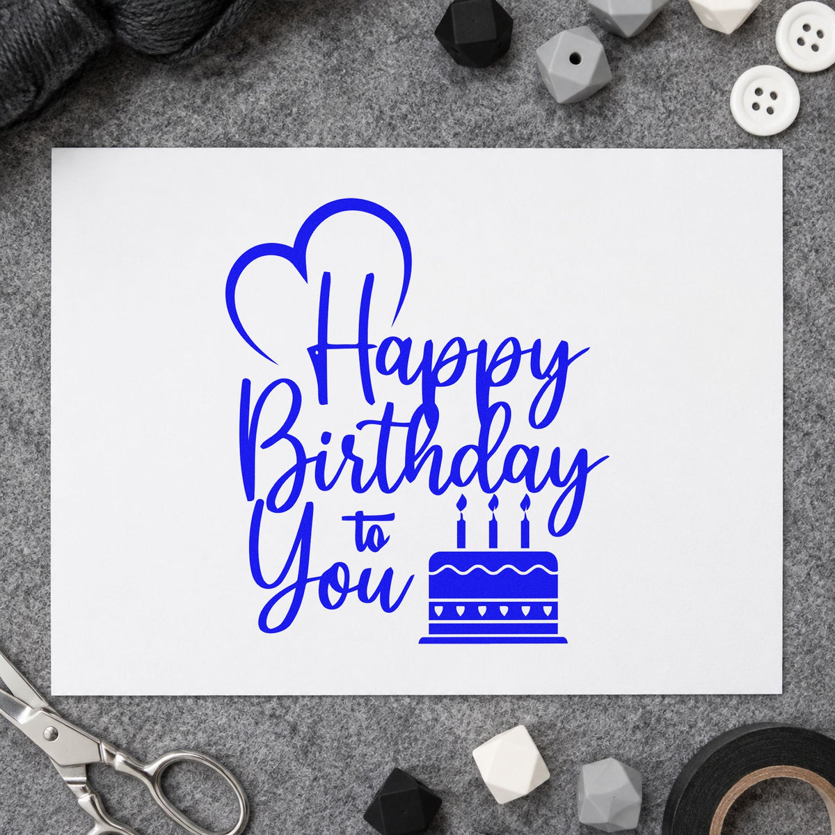 Birthday To You Cake Candles Duo Hand Stamp in use 5