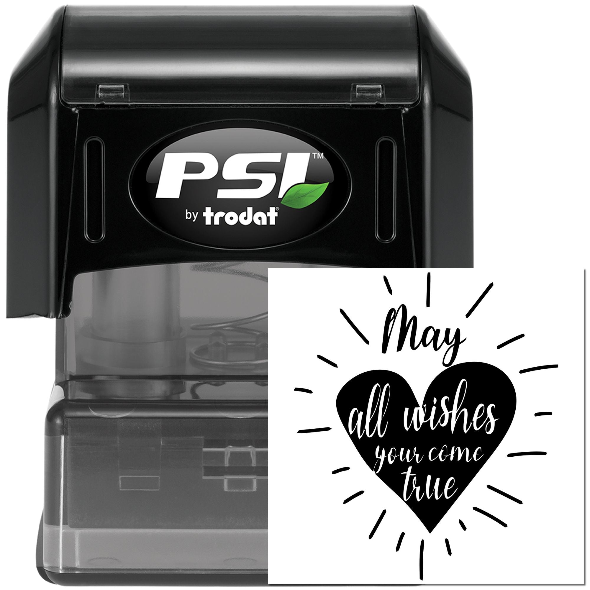 PSI by Trodat self-inking rubber stamp with heart quote impression for custom handmade cards and gifts