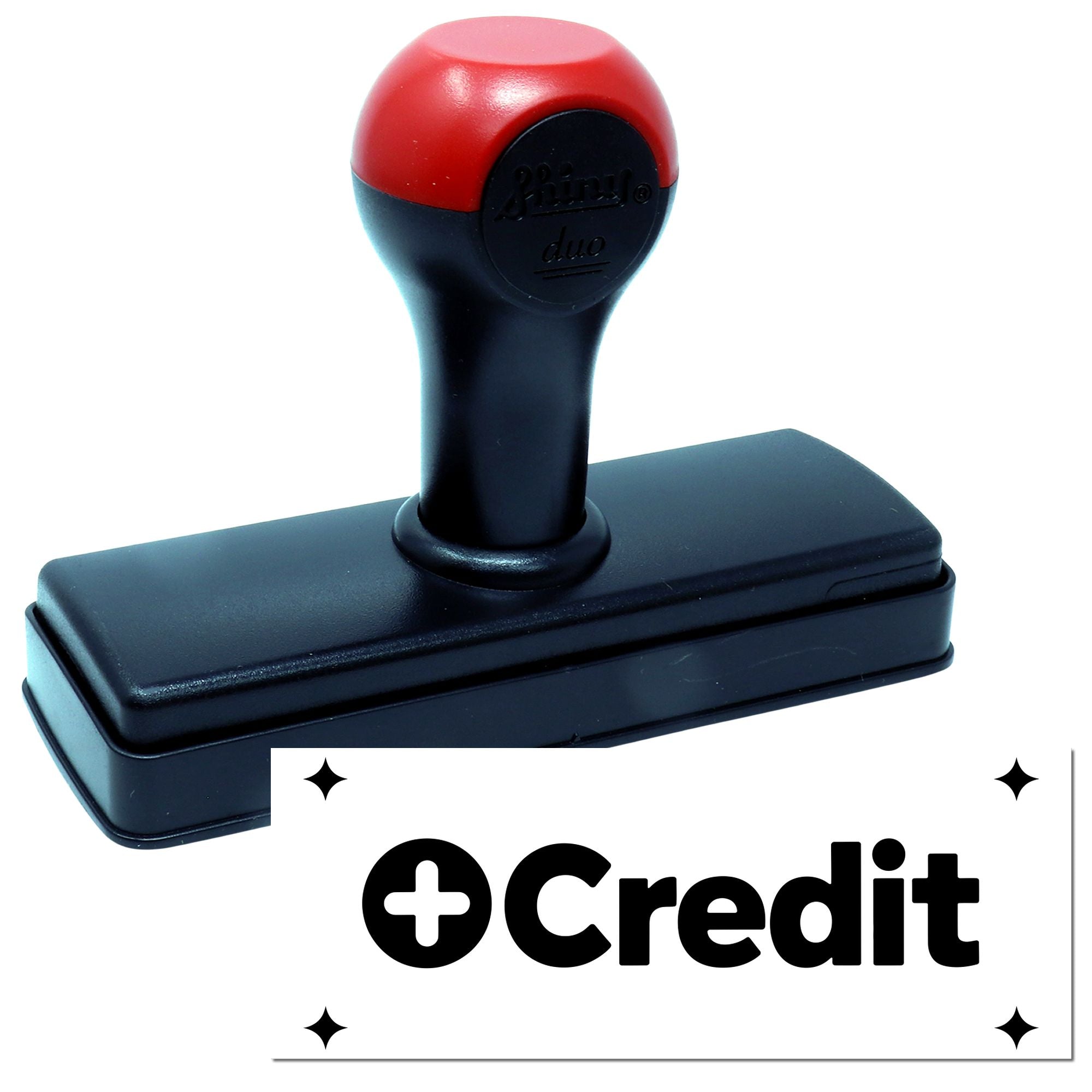 Self-inking rubber stamp with Credit imprint for bookkeeping, accounting, and office record marking