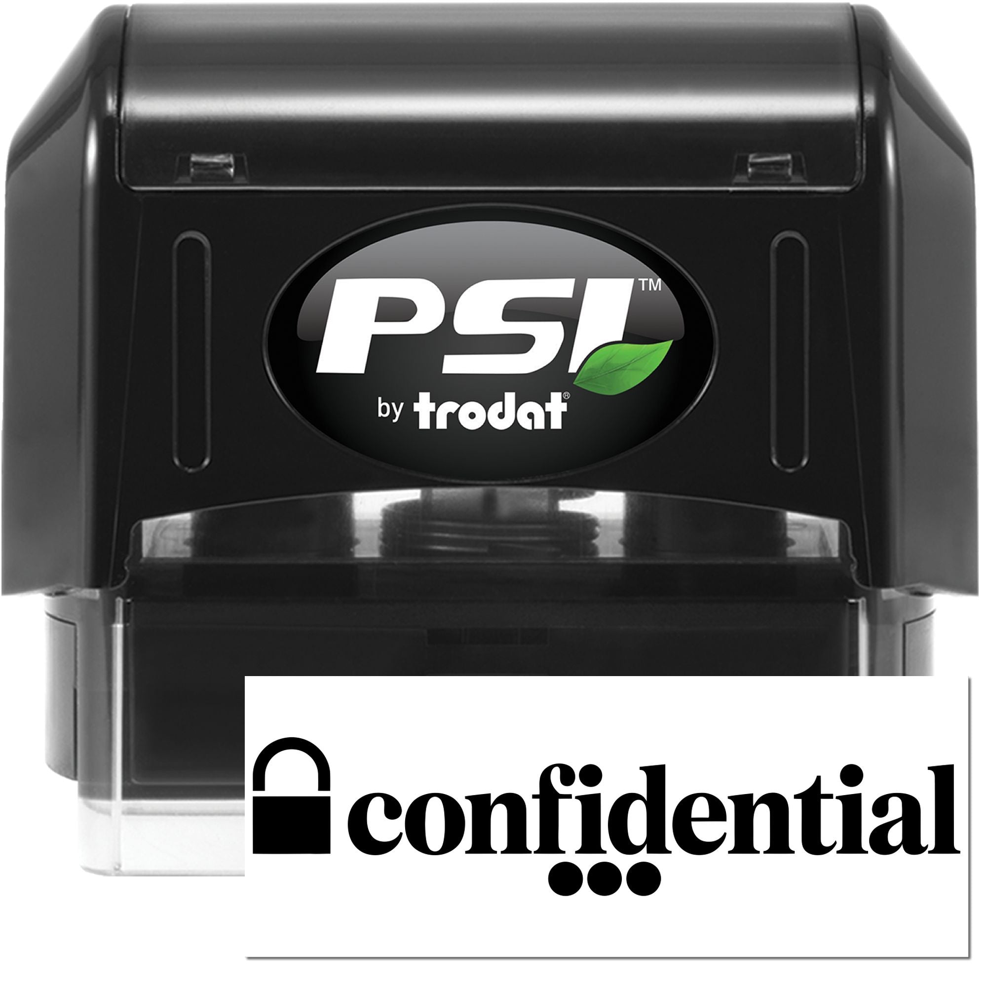 PSI by Trodat confidential self-inking rubber stamp for marking sensitive documents