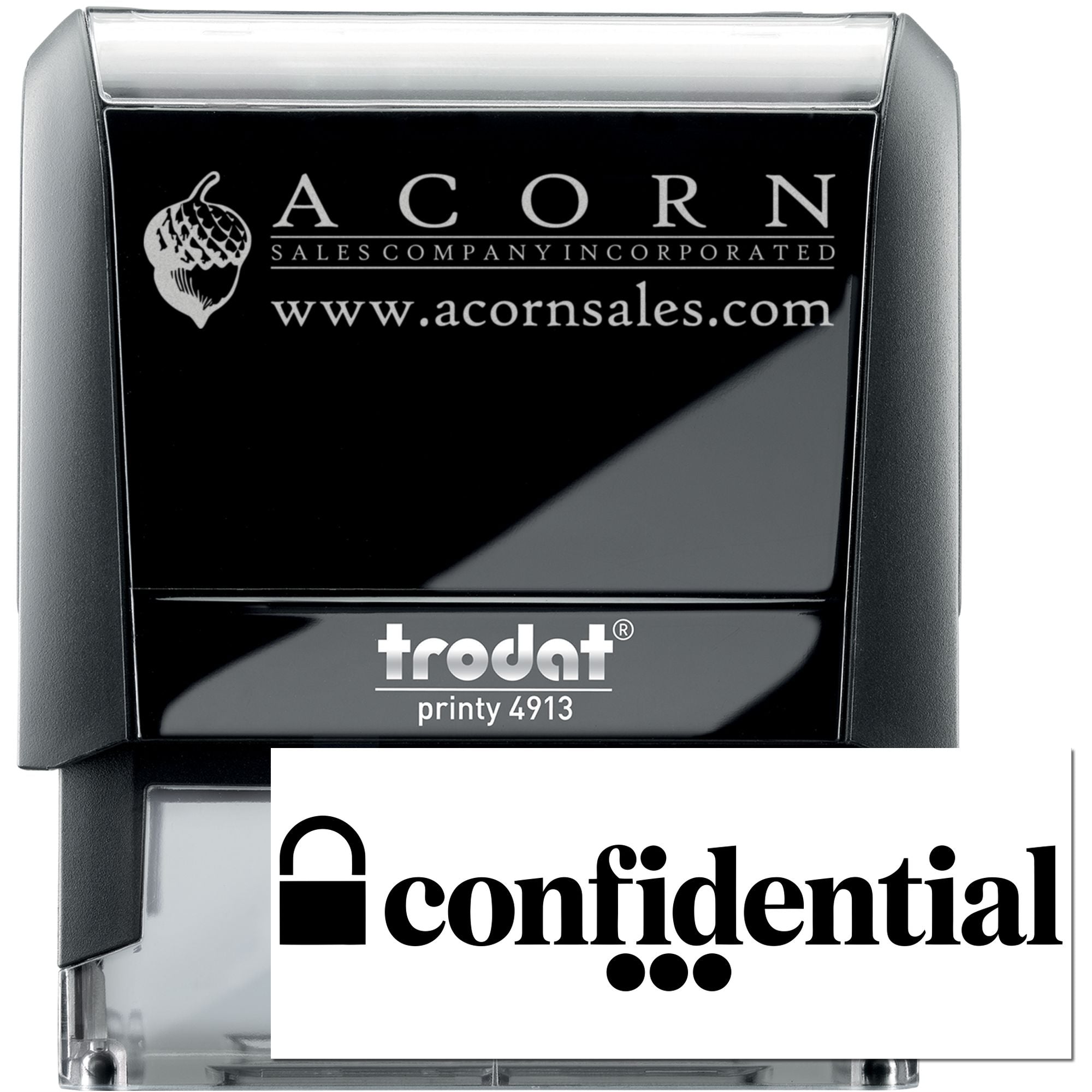 Clean Custom Confidential Office Mailroom Self-Inking Stamp