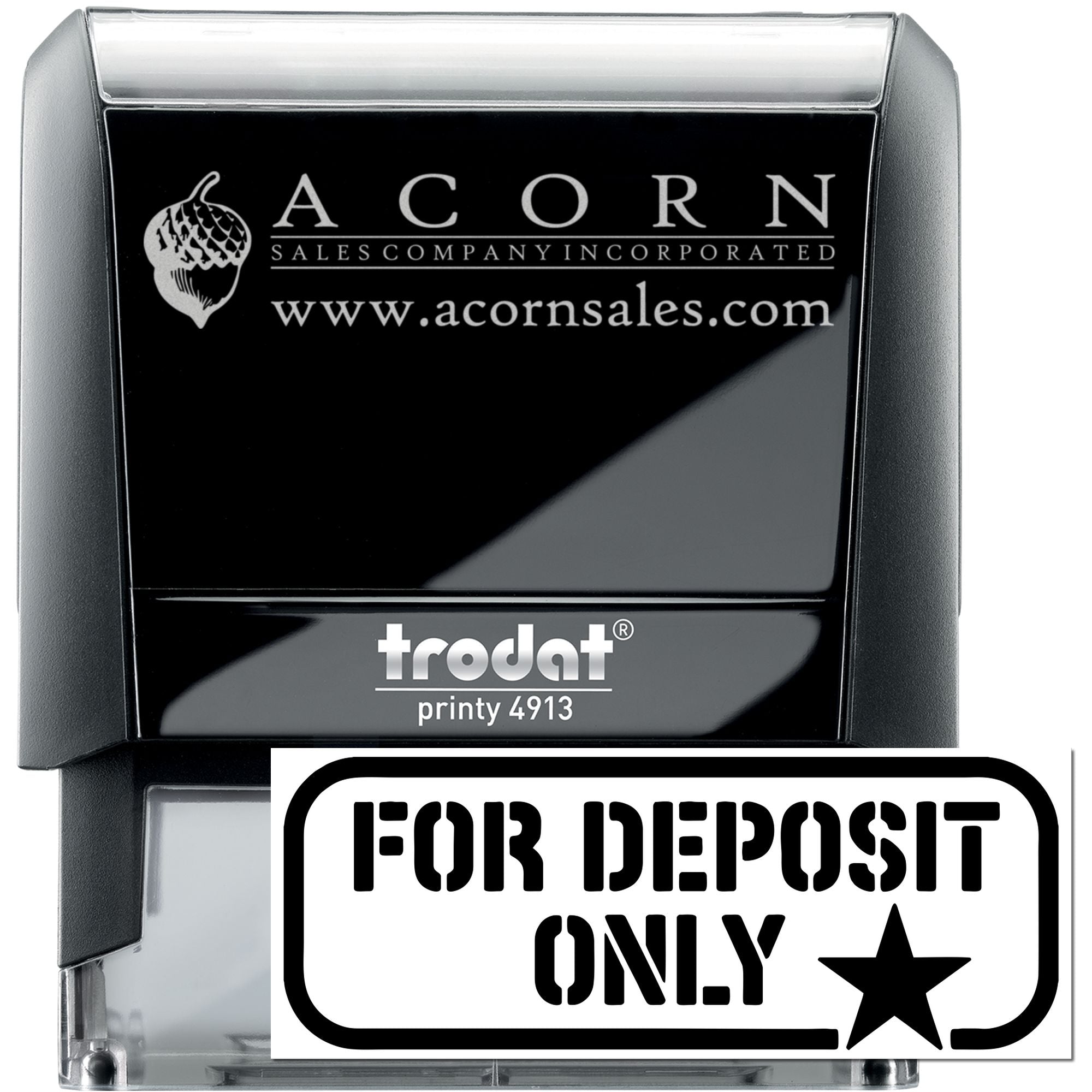 Armed for Deposit only Document Accounting Self-Inking Stamp