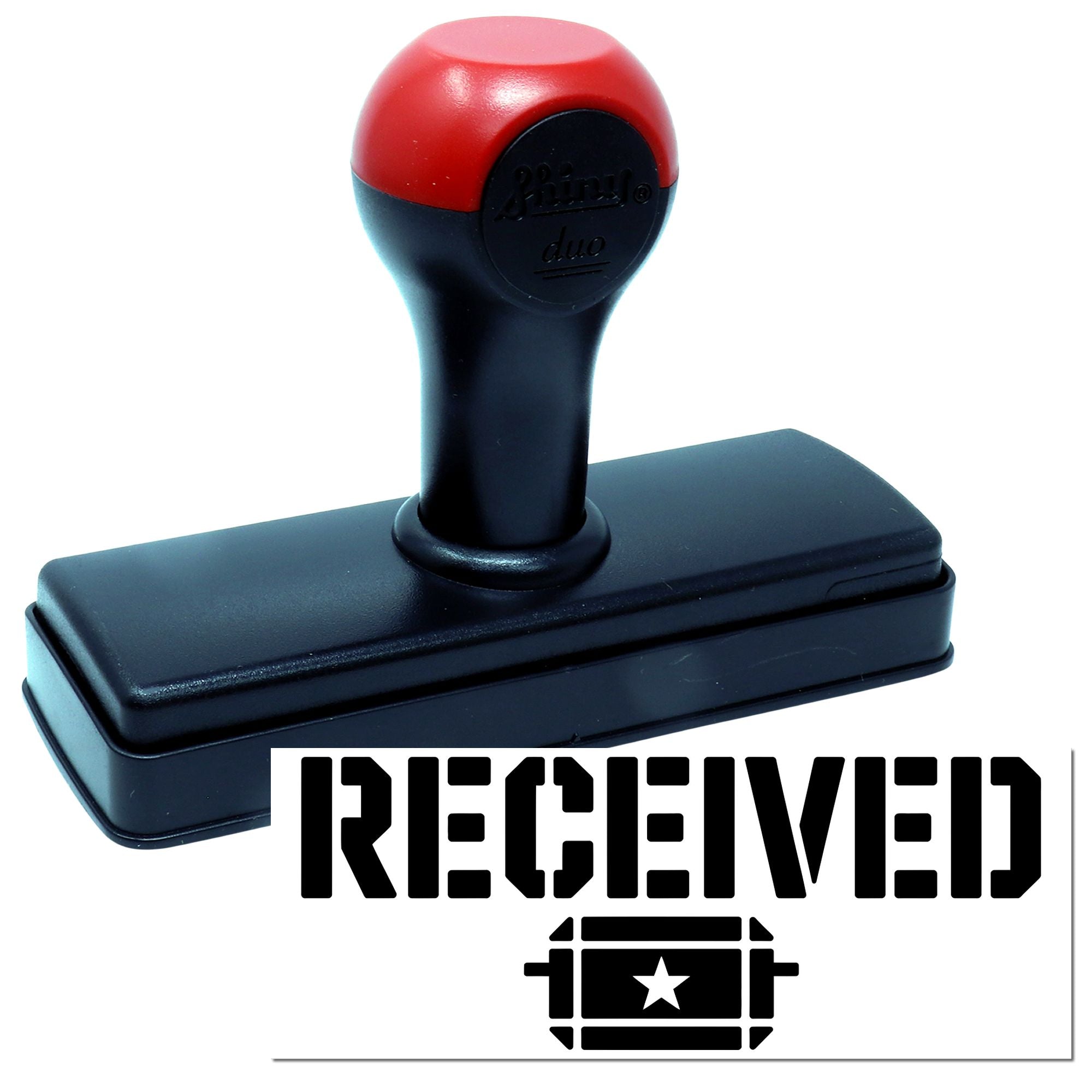 Self-inking Received rubber stamp for office mail, document approval, and incoming paperwork.