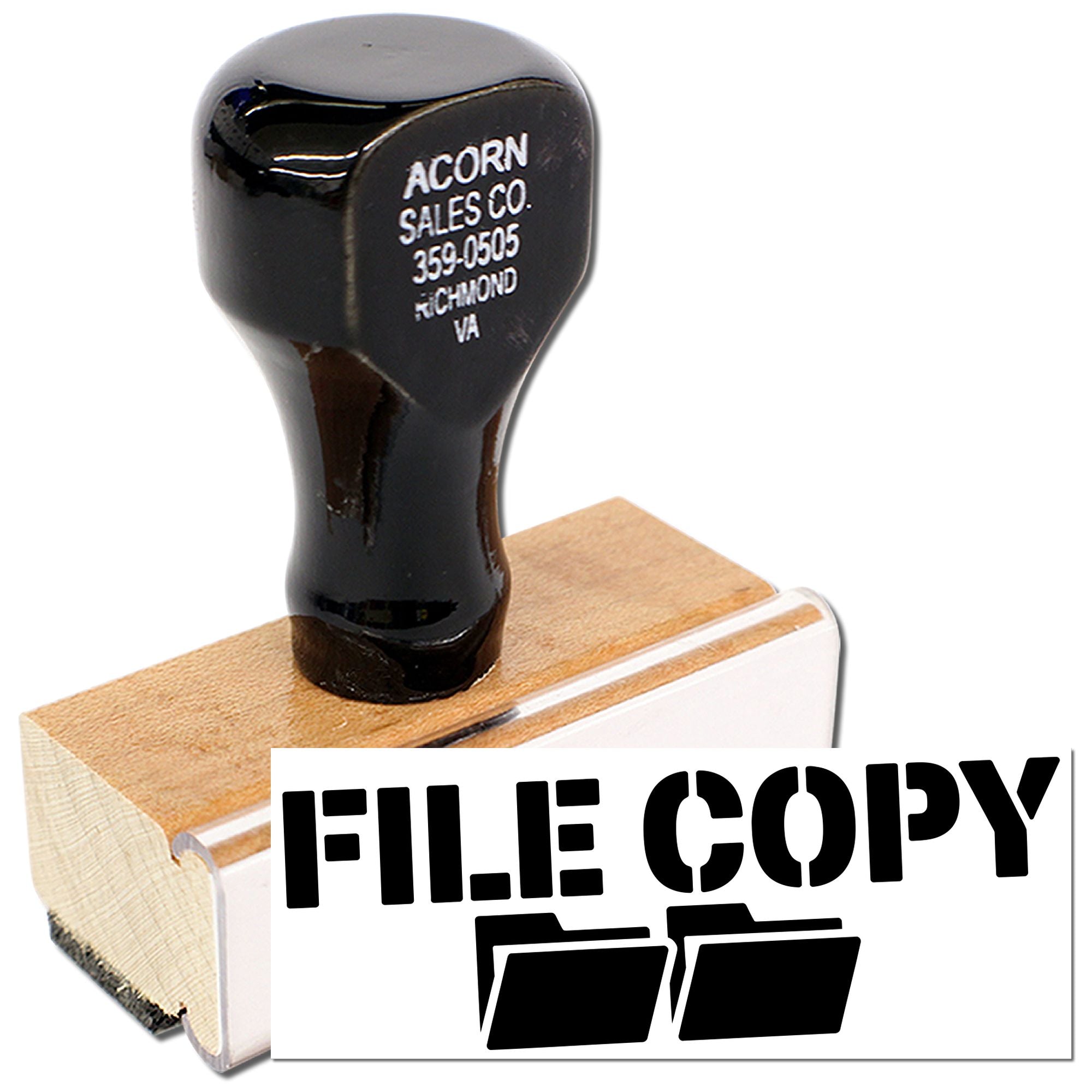 FILE COPY rubber stamp for office document labeling and file organization